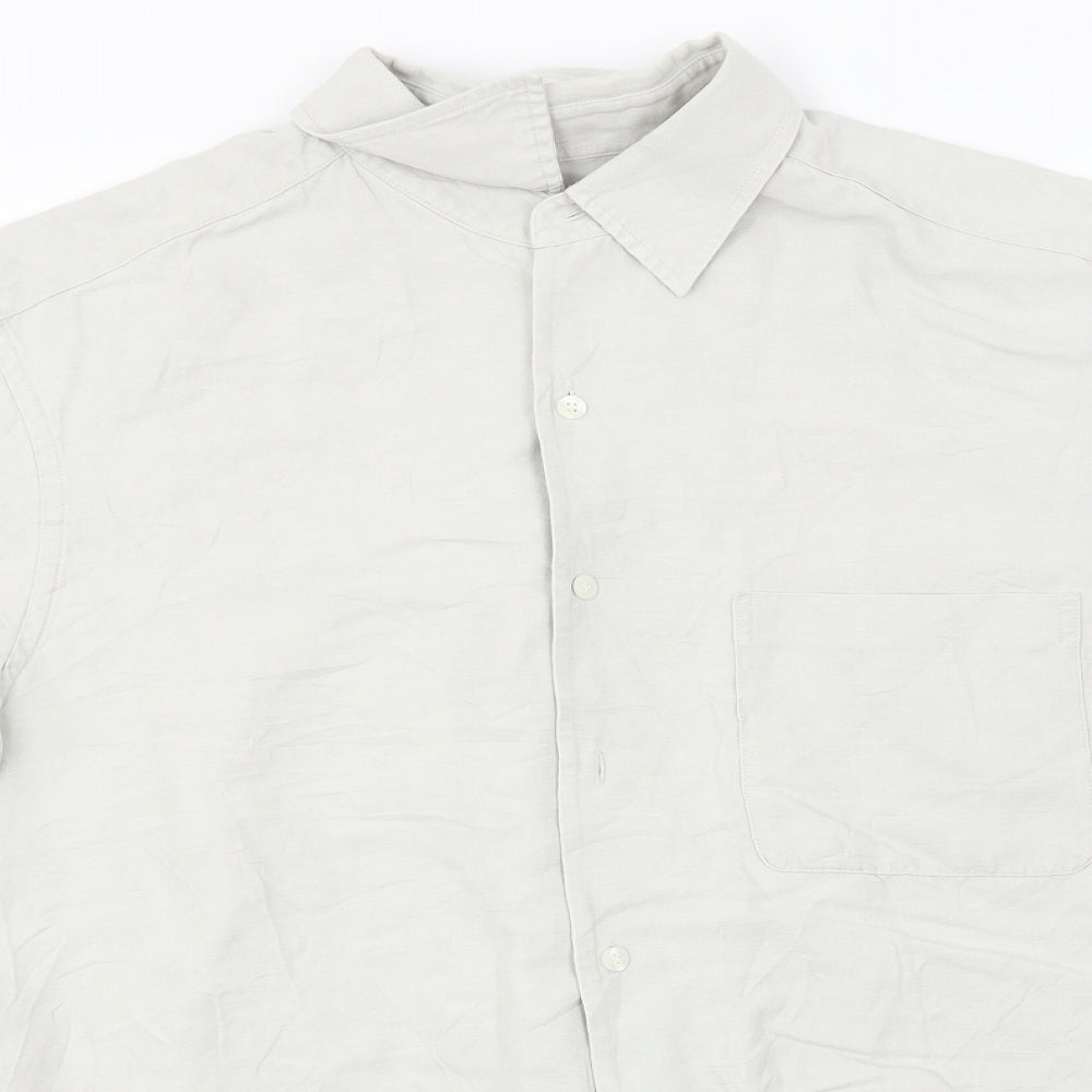 inspired by italy Mens Grey    Button-Up Size M