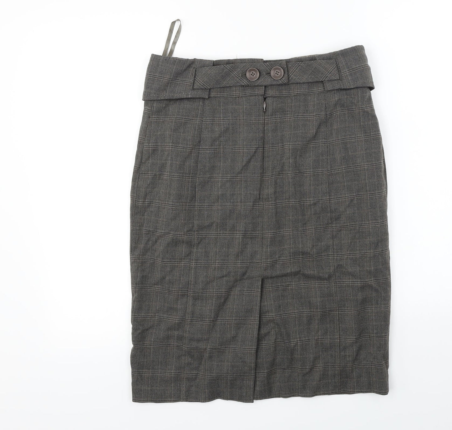 Preworn  Womens Brown Check  Bandage Skirt Size 30 in