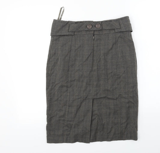 Preworn  Womens Brown Check  Bandage Skirt Size 30 in