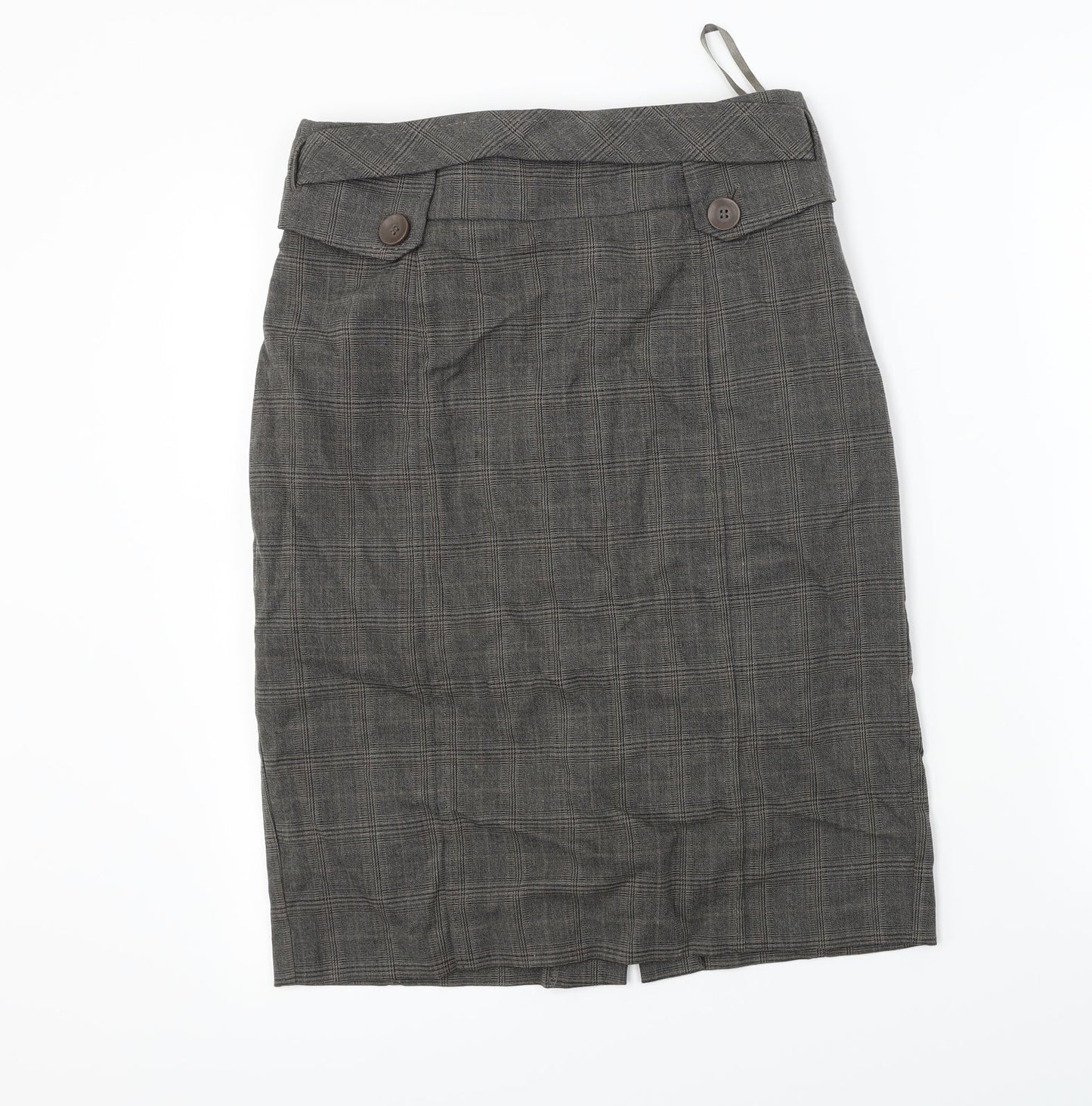 Preworn  Womens Brown Check  Bandage Skirt Size 30 in