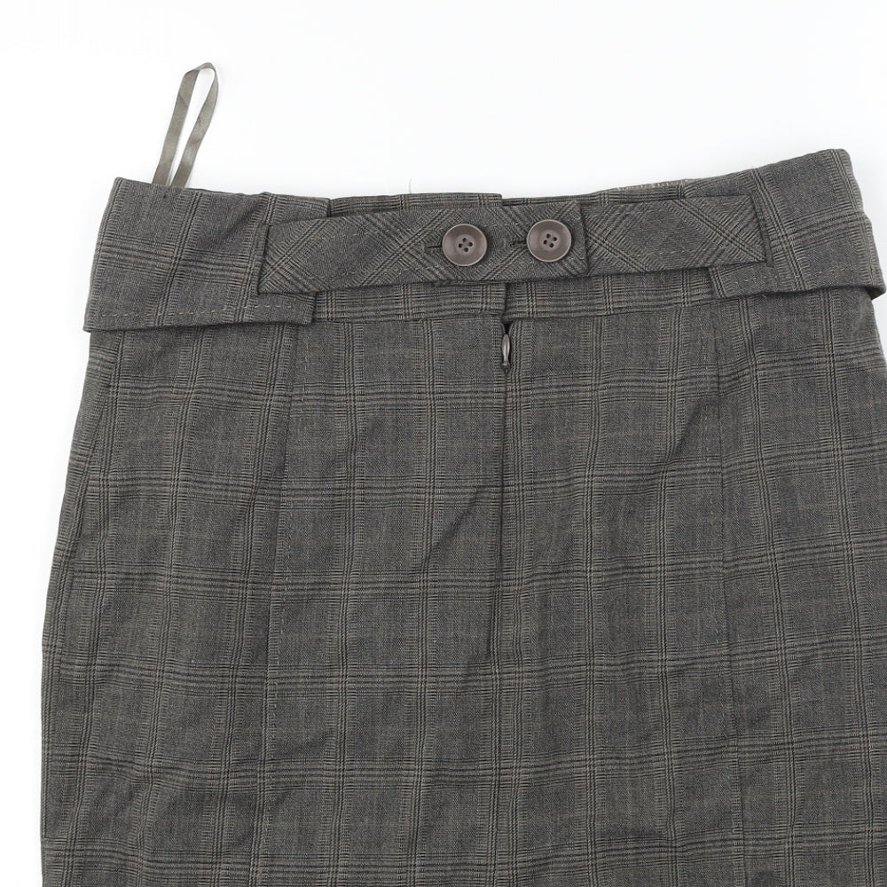 Preworn  Womens Brown Check  Bandage Skirt Size 30 in