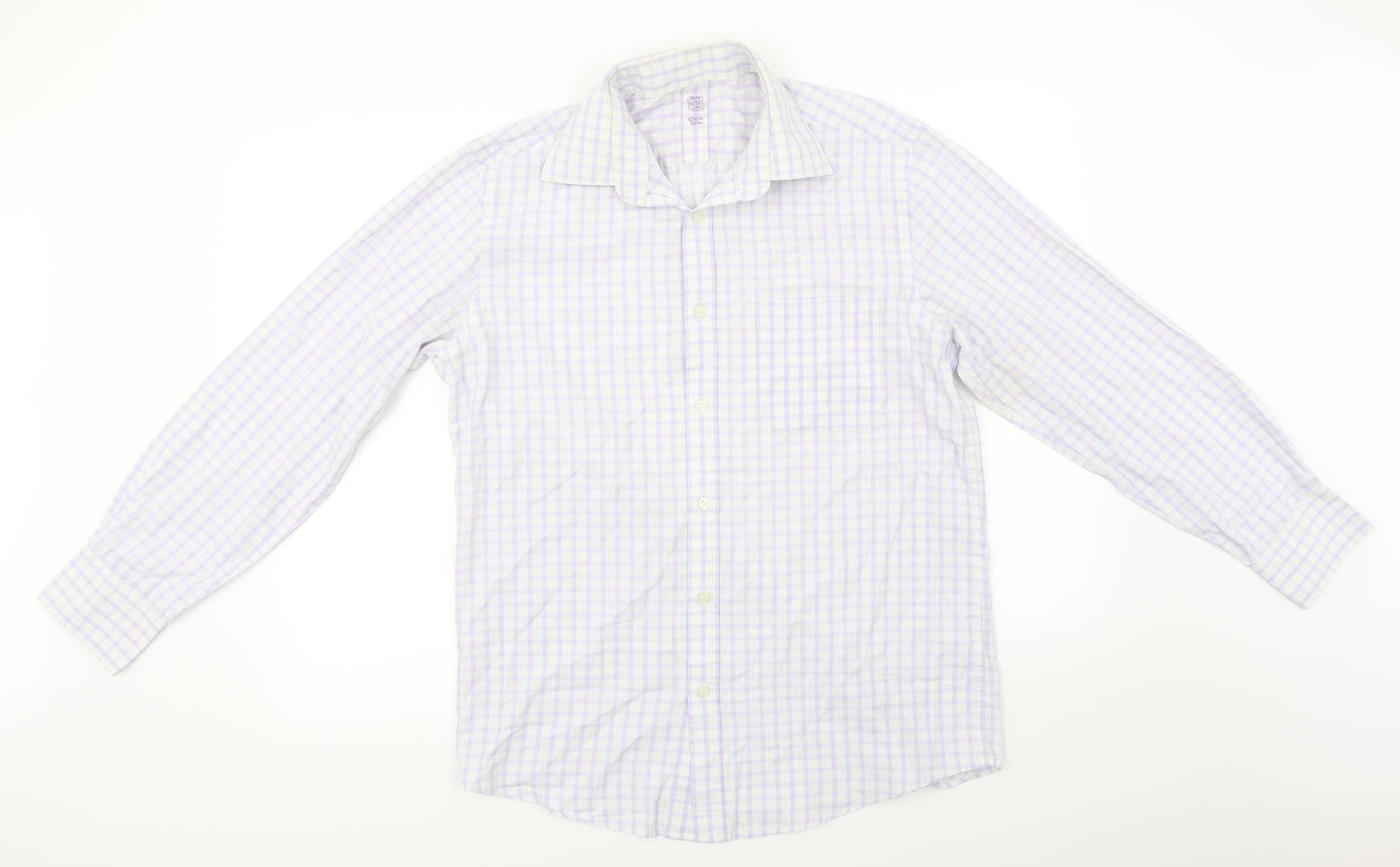 Preworn  Mens Purple Check   Button-Up Size L