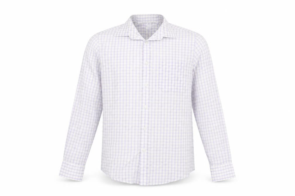 Preworn  Mens Purple Check   Button-Up Size L