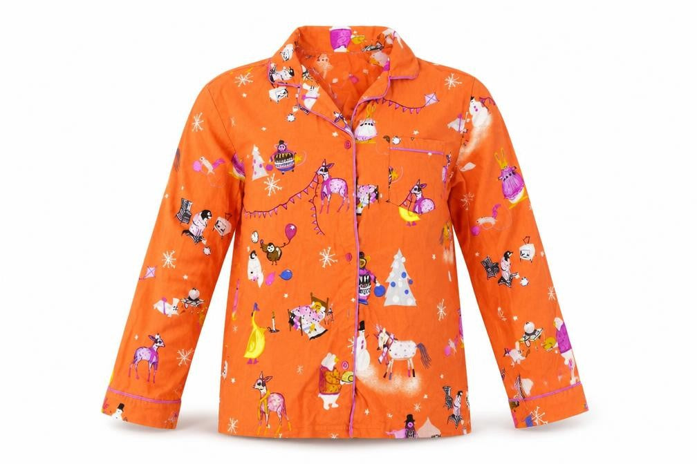 MAKE TIME TO DREAM  Womens Orange   Basic Button-Up Size M