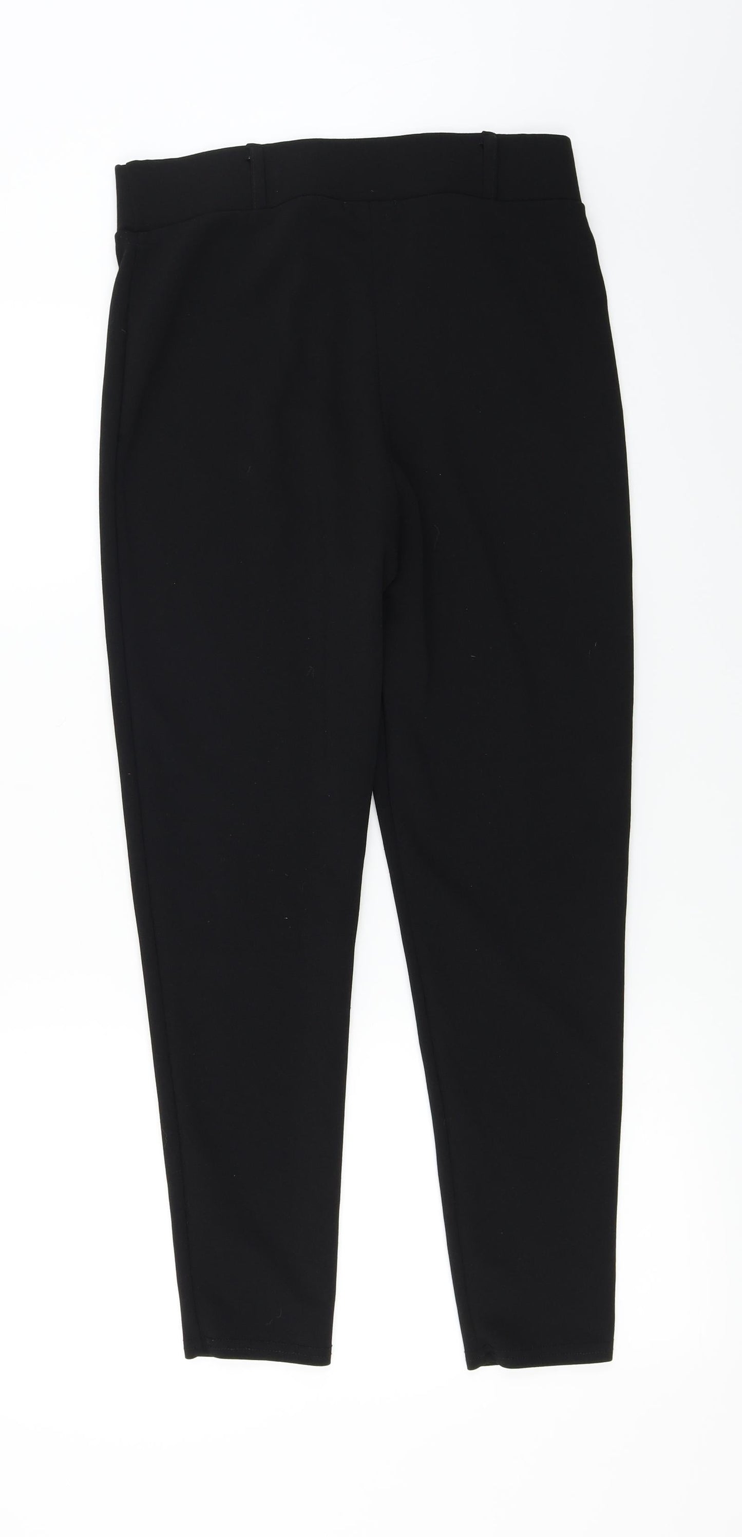 PRETTYLITTLETHING Womens Black   Trousers  Size 12 L24 in