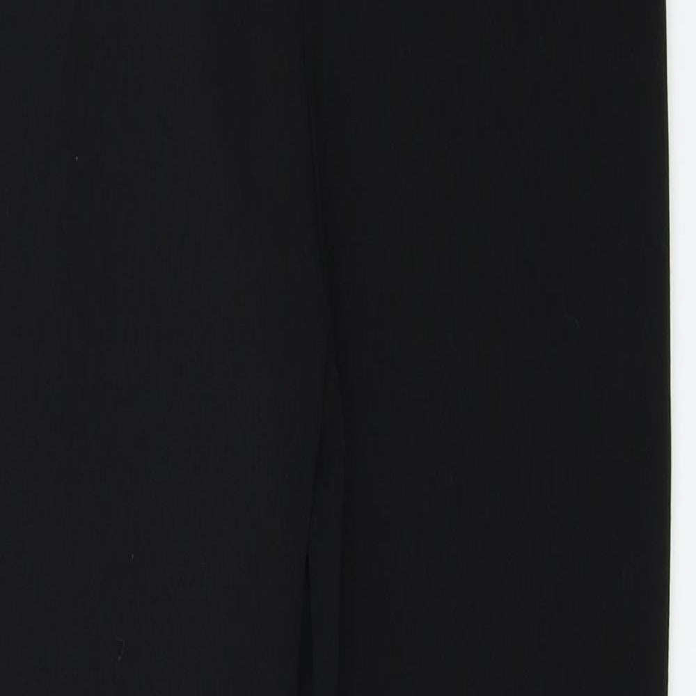 PRETTYLITTLETHING Womens Black   Trousers  Size 12 L24 in
