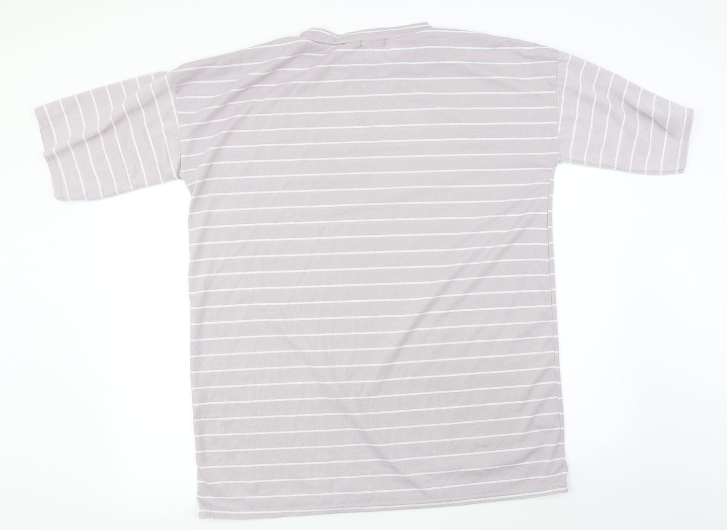 PRETTYLITTLETHING  Womens Green Striped  Basic T-Shirt Size 12