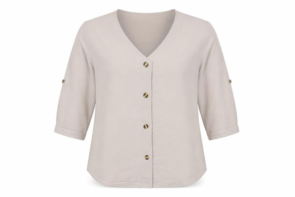 Preworn  Womens Beige   Basic Blouse Size 2XL