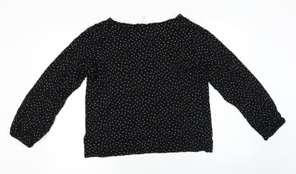 H&M  Womens Black   Basic Blouse Size L