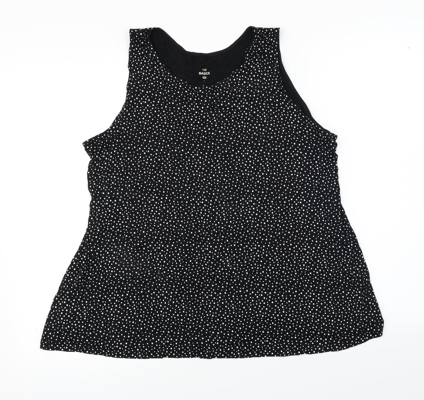 The Basics  Womens Black Polka Dot  Basic T-Shirt Size M