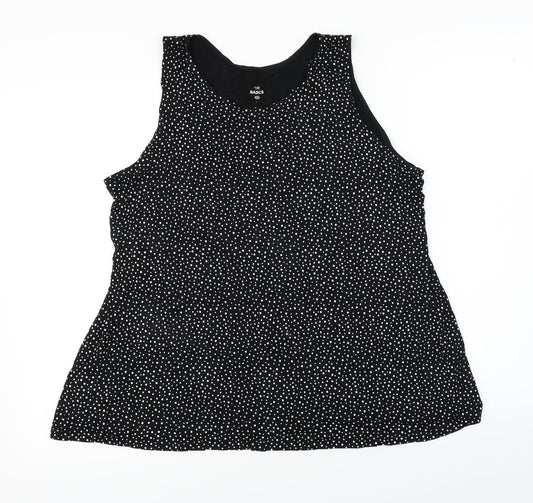 The Basics  Womens Black Polka Dot  Basic T-Shirt Size M