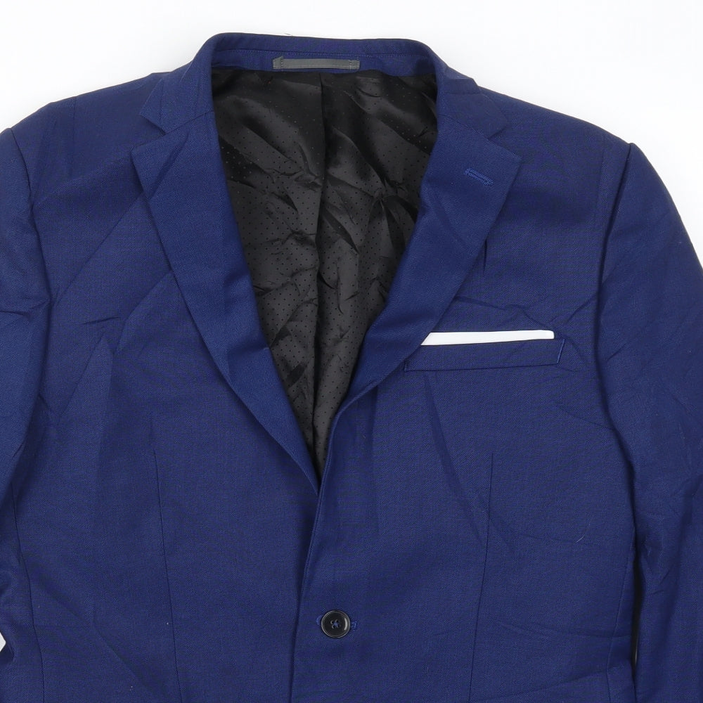 Burton Mens Blue   Jacket Suit Jacket Size 38
