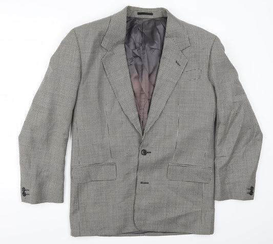 NEXT Mens Grey Houndstooth  Jacket Suit Jacket Size S