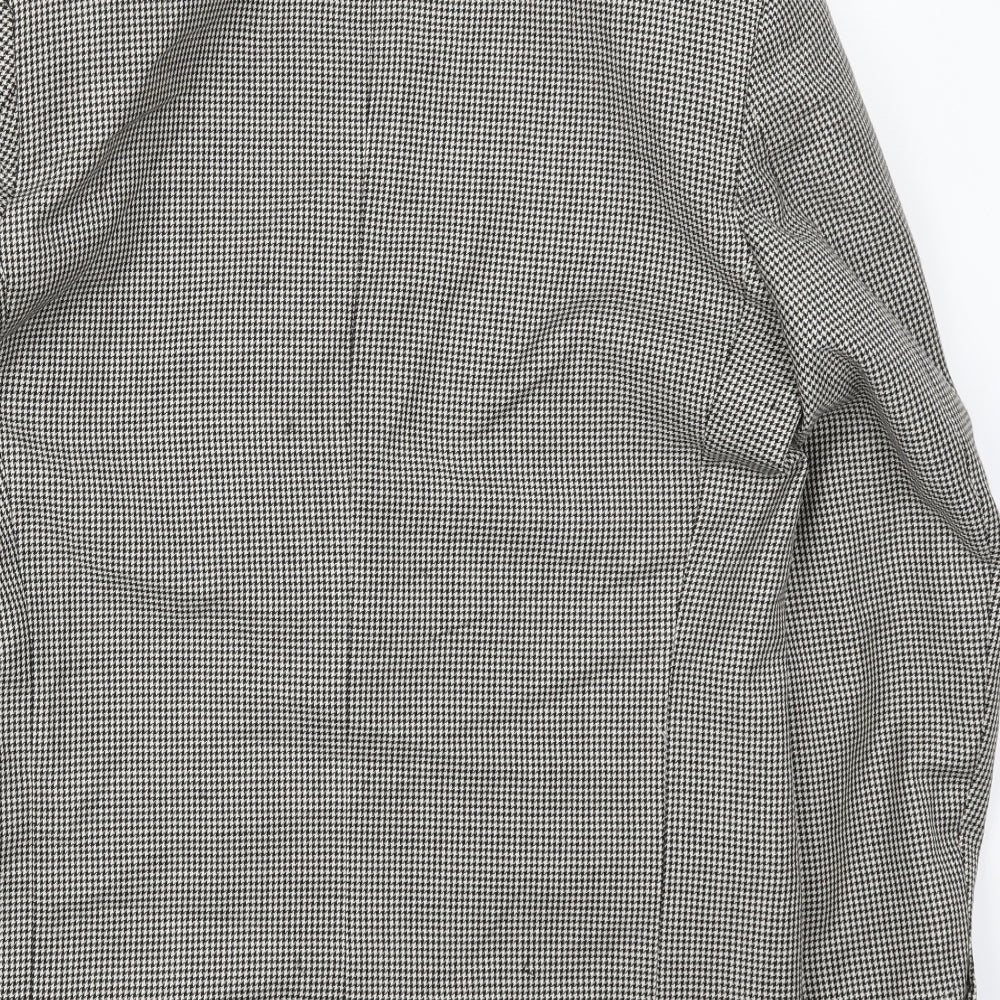 NEXT Mens Grey Houndstooth  Jacket Suit Jacket Size S