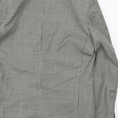 Preloved NEXT Mens Grey Houndstooth  Jacket Suit Jacket Size S - Label
