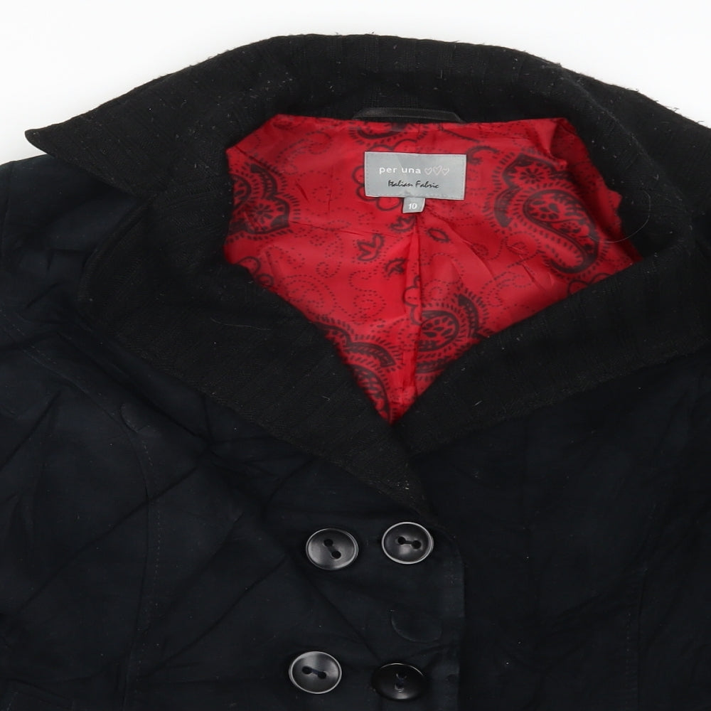 Per Una Womens Black   Jacket Coat Size 10