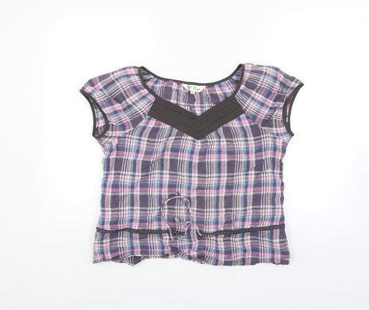 bega Womens Pink Check  Basic T-Shirt Size XL