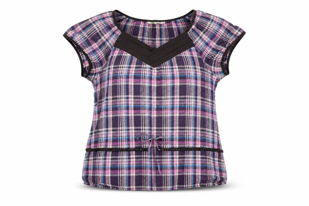 bega Womens Pink Check  Basic T-Shirt Size XL