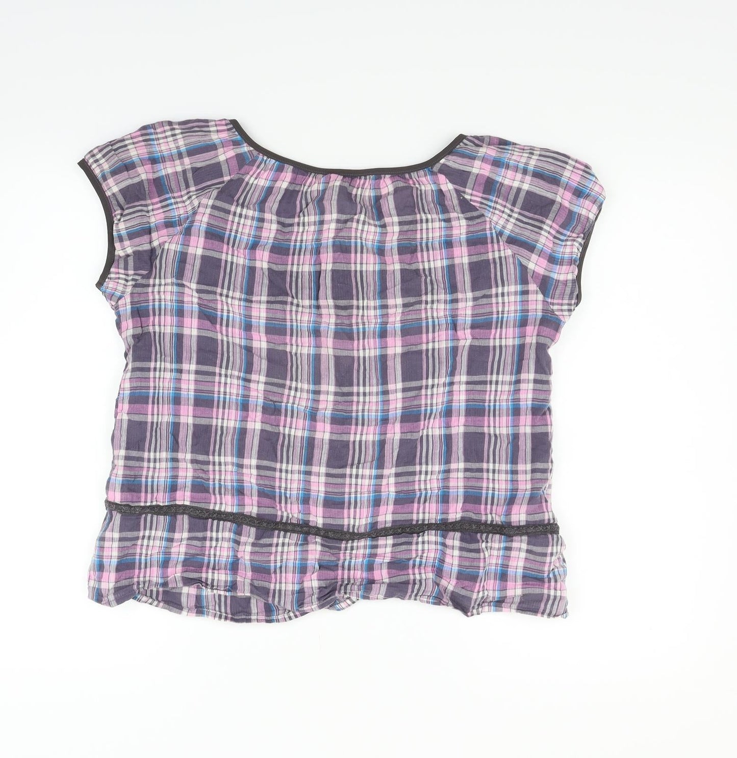bega Womens Pink Check  Basic T-Shirt Size XL