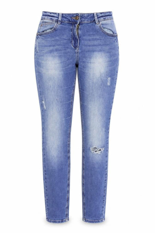 /denim Womens Blue Houndstooth  Skinny Jeans Size 10 L30 in