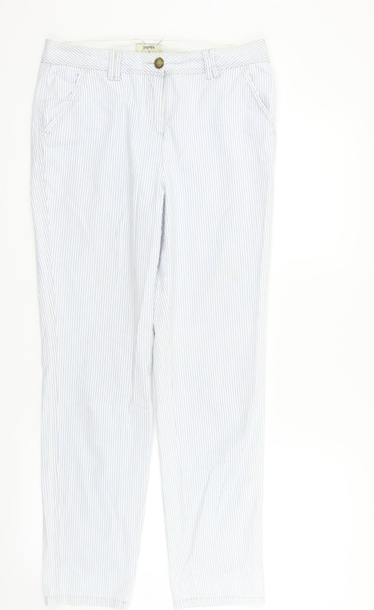 Papaya Womens Blue   Trousers  Size 10 L27 in