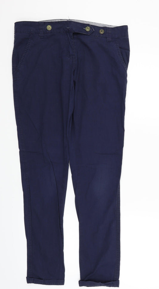 deniem & co Womens Blue Houndstooth  Trousers  Size 10 L27 in