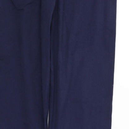 Denim & Co. Womens Blue Houndstooth  Trousers  Size 10 L27 in
