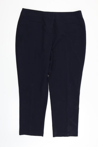 Mia Moda Womens Blue   Trousers  Size 16 L31 in