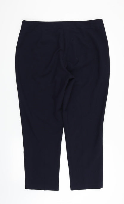 Mia Moda Womens Blue   Trousers  Size 16 L31 in