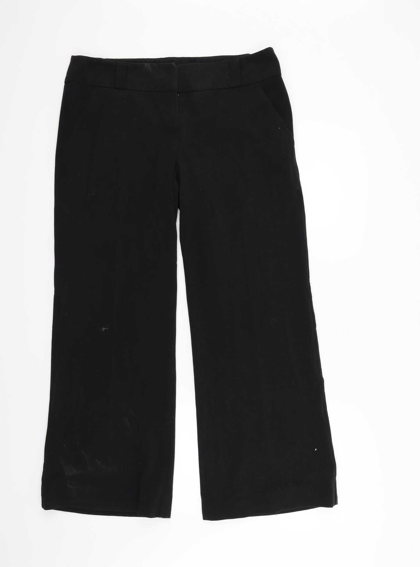 Papaya Womens Black   Trousers  Size 14 L26 in