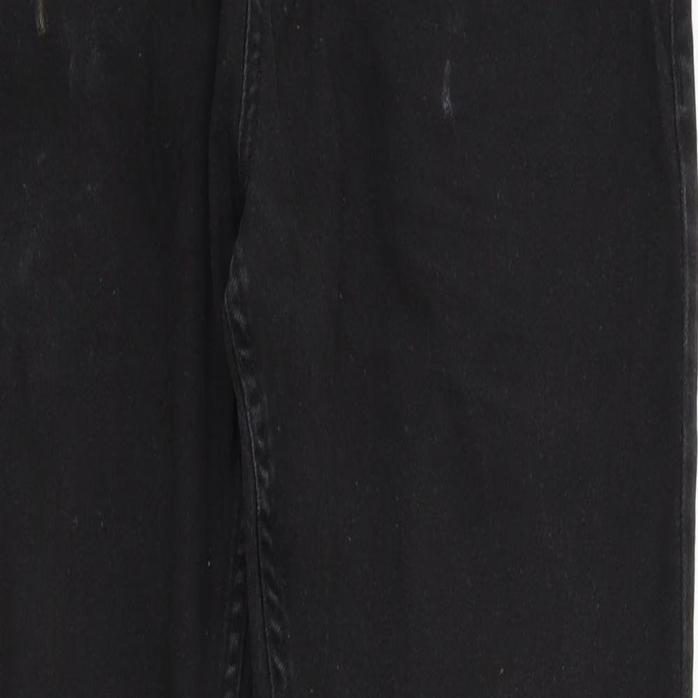 deniem & co Womens Black   Straight Jeans Size L L32 in