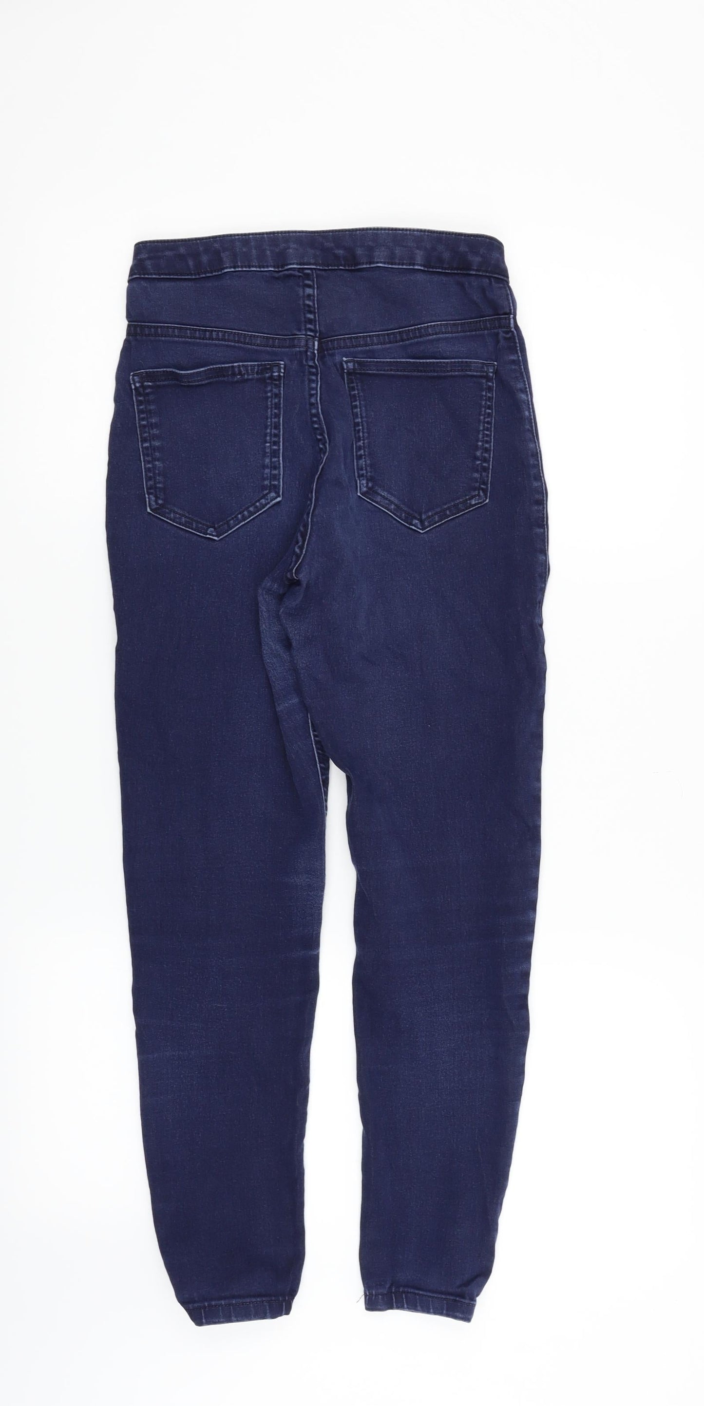 Marks and Spencer Womens Blue Camouflage  Straight Jeans Size 8 L28 in