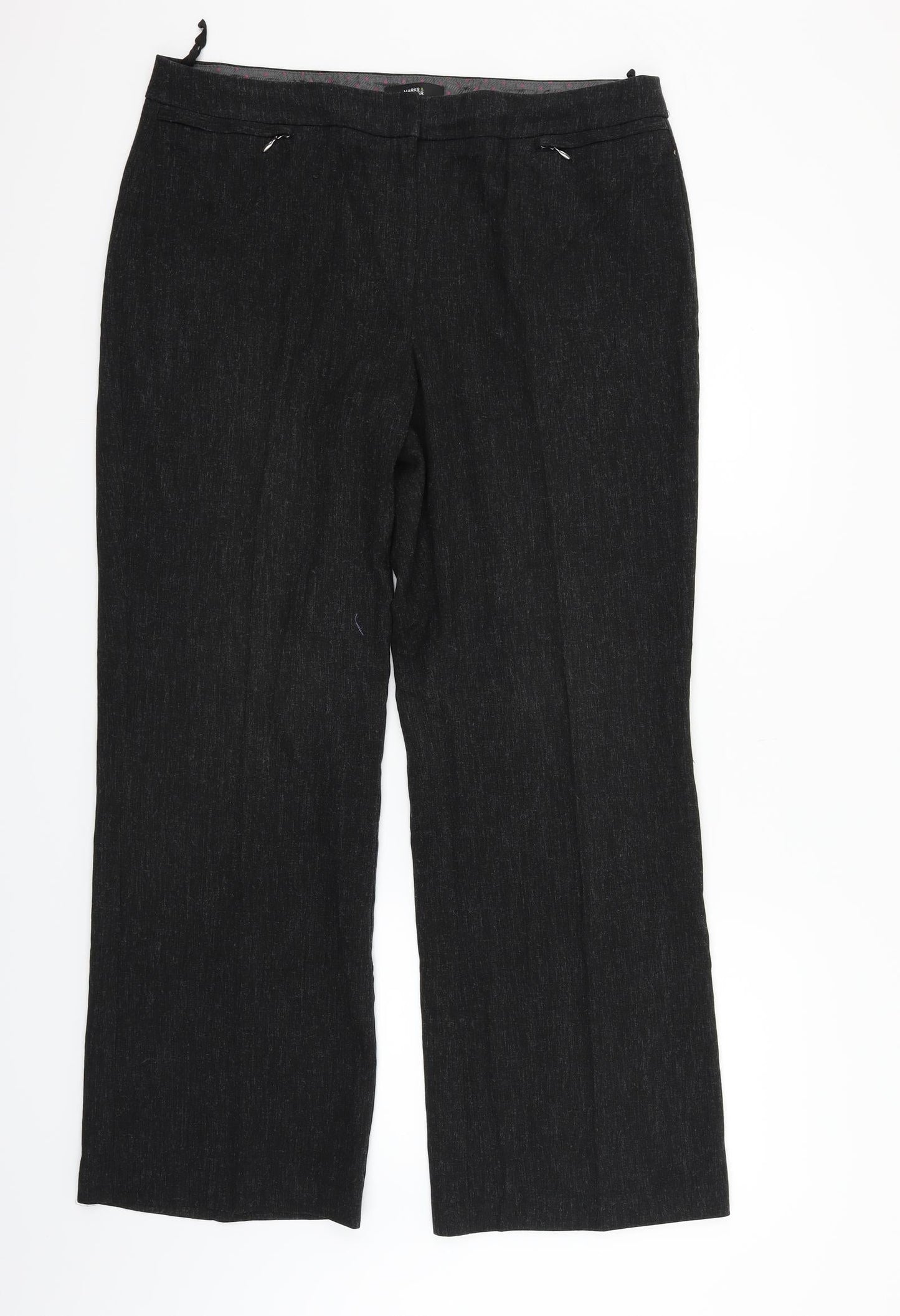 Marks and Spencer Womens Grey   Trousers  Size 16 L29 in