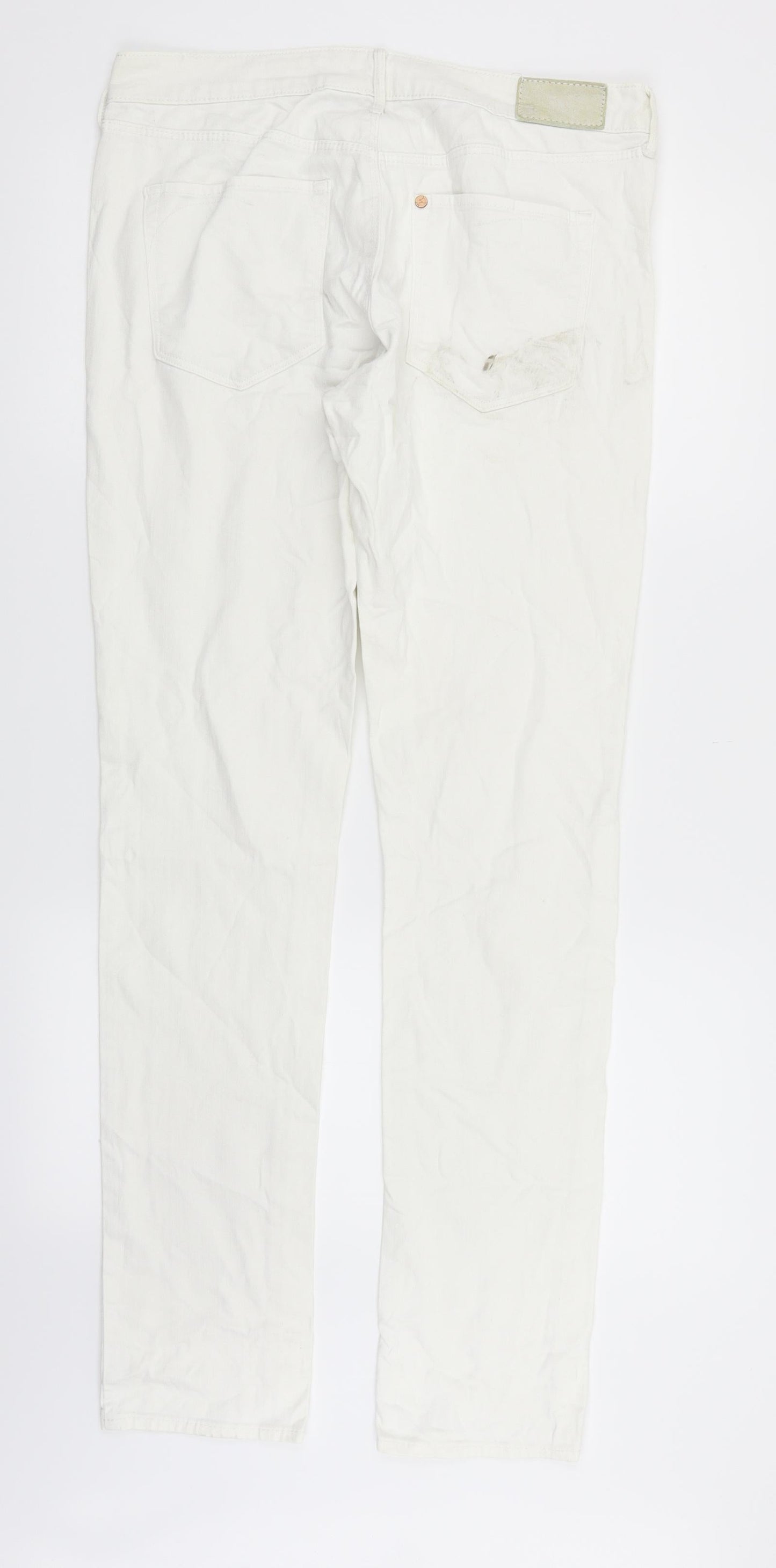 H&M Womens White   Trousers  Size 31 in L33 in