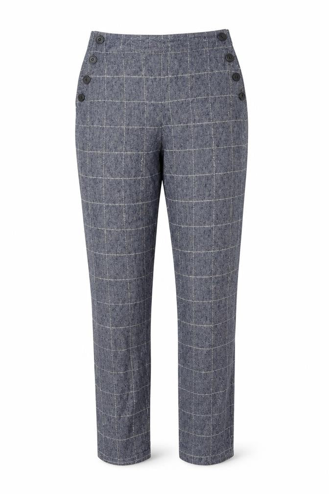 Atmosphere Womens Blue Check  Trousers  Size 8 L24 in