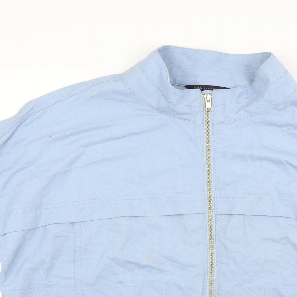 Marks and Spencer Womens Blue  Denim Jacket Coat Size 10