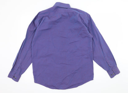 F&F Mens Purple    Button-Up Size 15