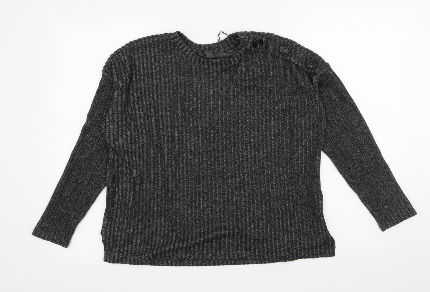 Primark Womens Grey  Knit Pullover Jumper Size 10