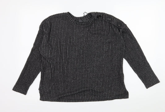 Primark Womens Grey  Knit Pullover Jumper Size 10