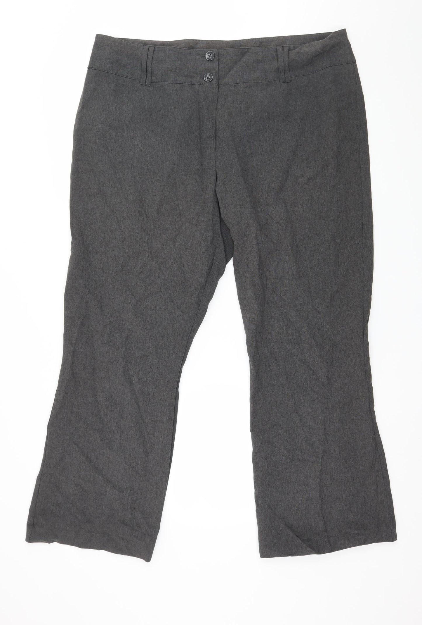 Papaya Womens Grey   Trousers  Size 18 L27 in