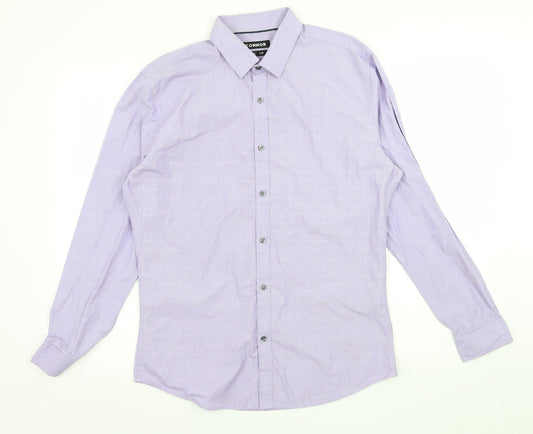 Connor Mens Purple    Button-Up Size M
