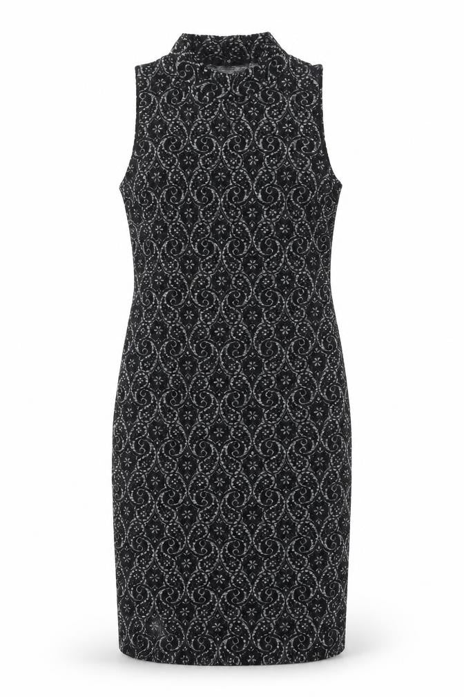 NEXT Womens Black Geometric Jersey Bodycon  Size 8