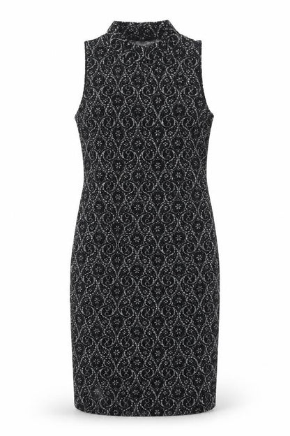 Next Womens Black Geometric Jersey Bodycon  Size 8