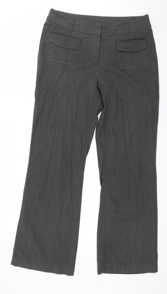 Marks and Spencer Womens Grey   Trousers  Size 14 L20 in