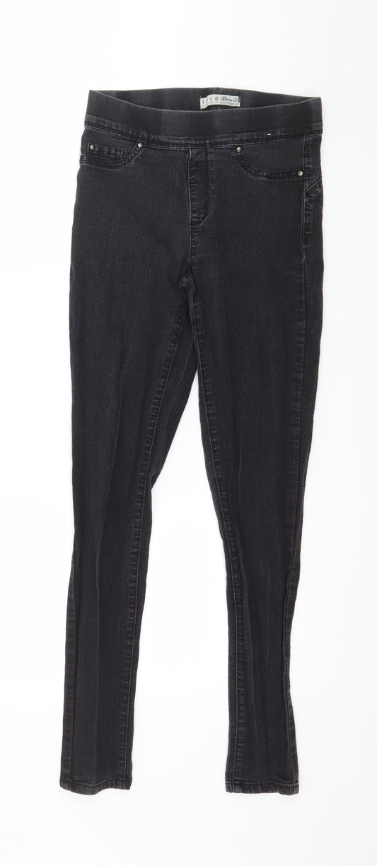 Denim & Co. Womens Grey  Denim Jegging Jeans Size 8 L29 in