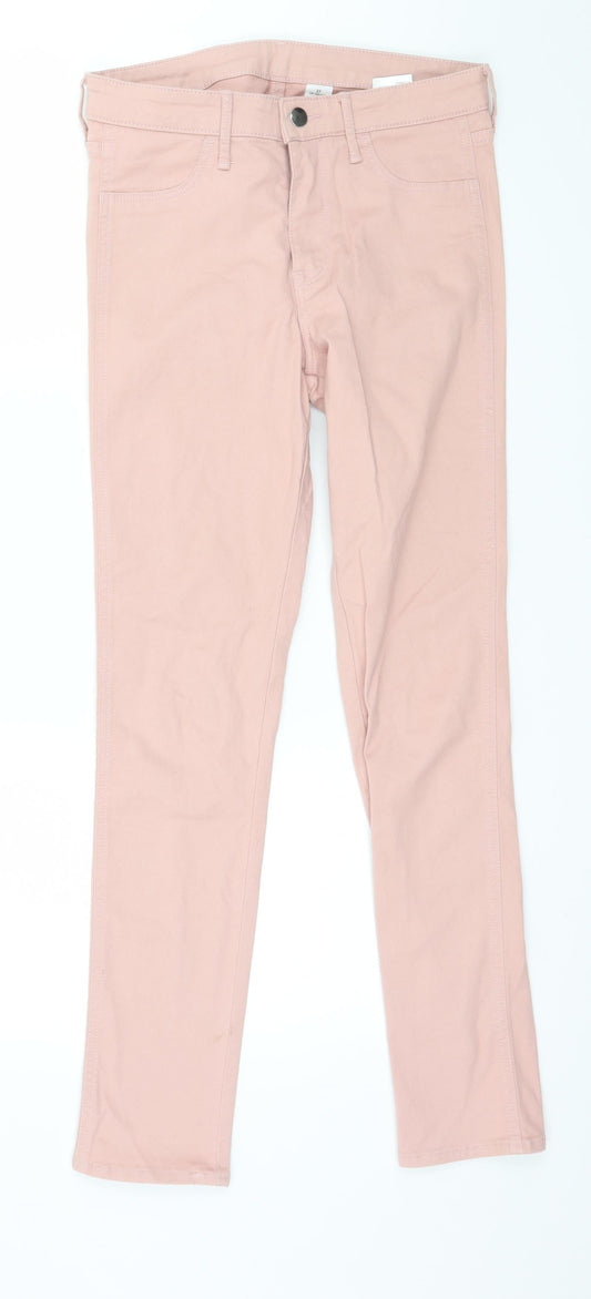 H&M Womens Pink  Denim Skinny Jeans Size 27 in L28 in