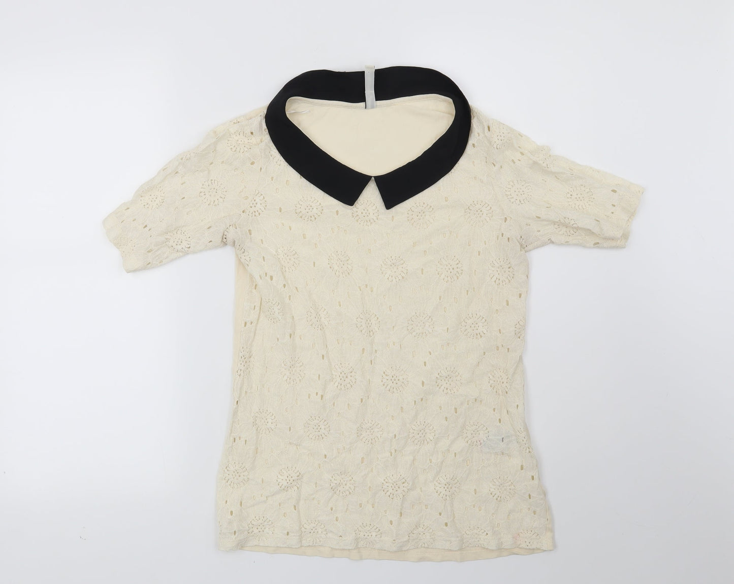 NEXT Womens Beige Floral  Basic Blouse Size 8
