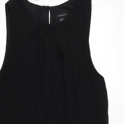 Close-up detail of Atmosphere women’s black shift, size UK 14