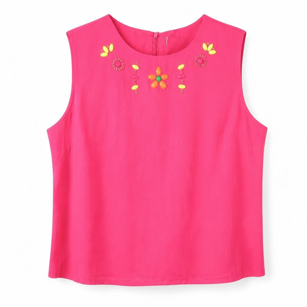 Cameo Rose Womens Pink Basic Blouse Size 14