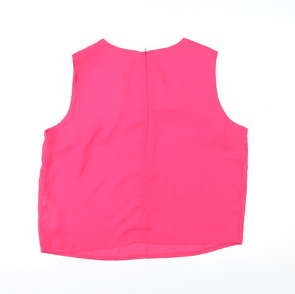 Cameo Rose Womens Pink Basic Blouse Size 14